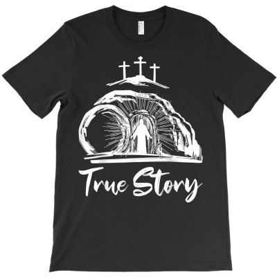He Is Risen Cross Jesus Easter Day Christians True Story T Shirt T-shirt Designed By Luan Truong