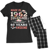 Made In 1962 December Limited Edition 60 Years Of Women's Pajamas Set | Artistshot