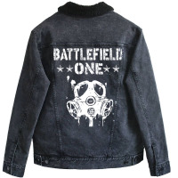 Battlefield One Gas Mask Unisex Sherpa-lined Denim Jacket | Artistshot