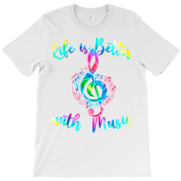 Life Is Better With Music Notes Teen Girl Women Mu T-shirt | Artistshot