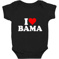 I Love Heart Bama Alabama T Shirt Baby Bodysuit | Artistshot