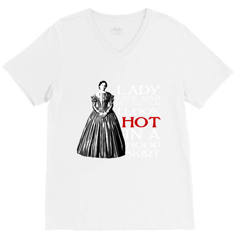 Lady Civil War Reenactor Historical Reenactment T V-Neck Tee by kranendon | Artistshot