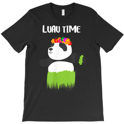 Hula Dancing Panda Hawaiian Luau T Shirt T-shirt Designed By Luan Truong