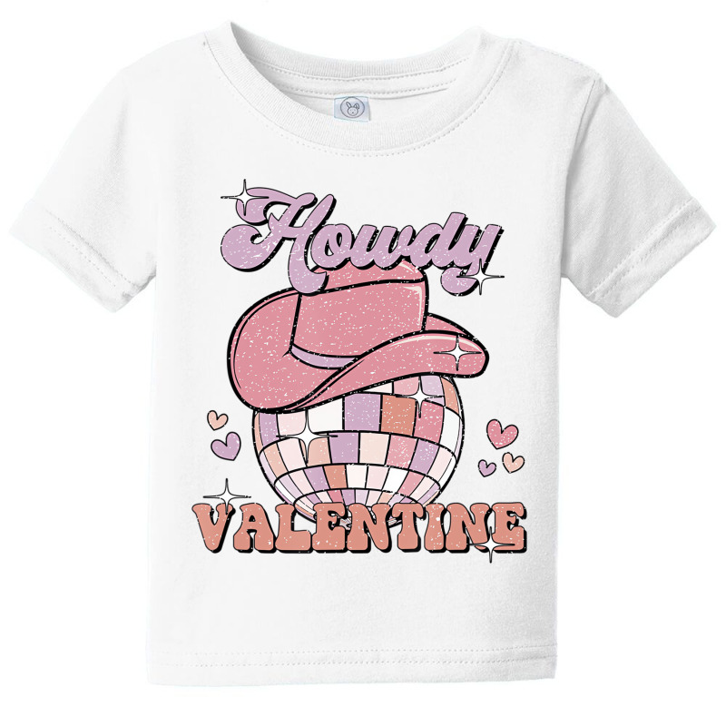 Preppy Cowgirl Howdy Valentine Heart Disco Valenti Baby Tee by bettincam | Artistshot