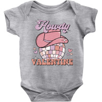 Preppy Cowgirl Howdy Valentine Heart Disco Valenti Baby Bodysuit | Artistshot