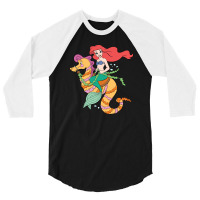 Mermaid And Seahorse 3/4 Sleeve Shirt | Artistshot