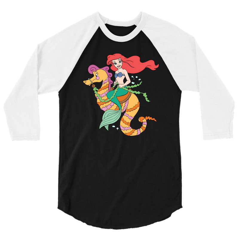 Mermaid And Seahorse 3/4 Sleeve Shirt | Artistshot