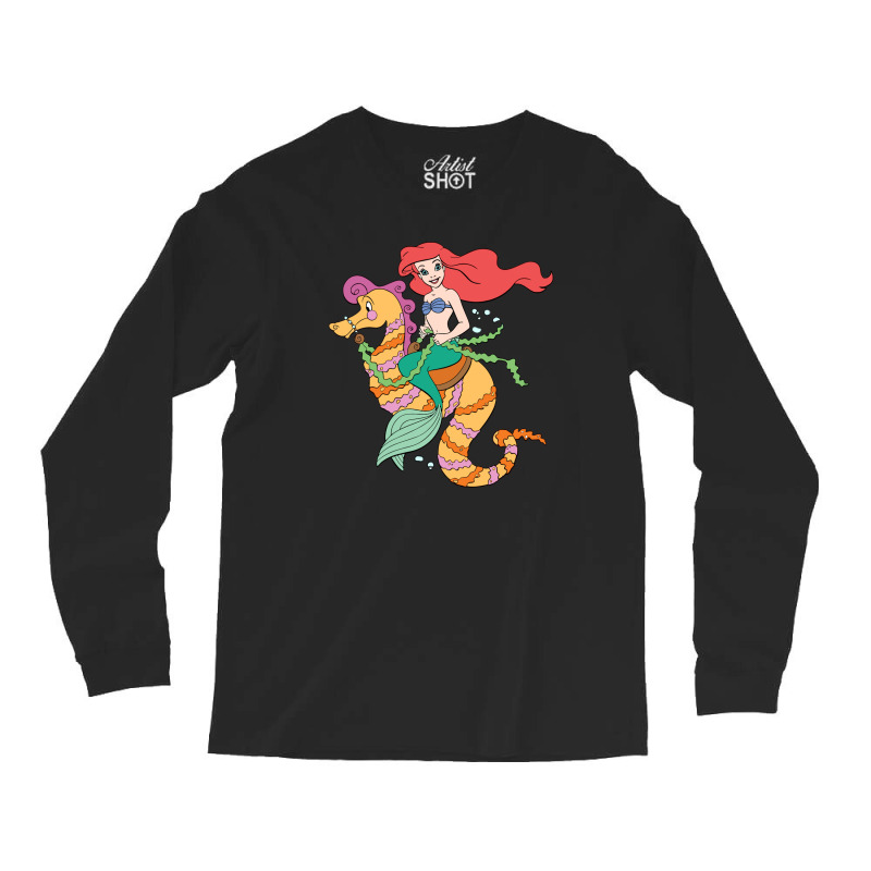 Mermaid And Seahorse Long Sleeve Shirts | Artistshot