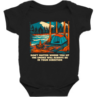 Smoke Always In Your Direction Camping Sayings Sum Baby Bodysuit | Artistshot