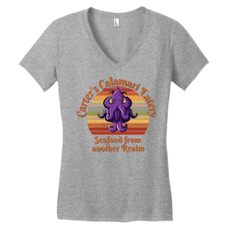 Funny Gift For Carters Calamari Eatery Seafood Fro Women's V-Neck T-Shirt by massoumnit | Artistshot