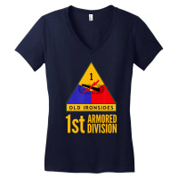 1st Armored Division Army Old Ironsides Us Usa Mil Women's V-neck T-shirt | Artistshot