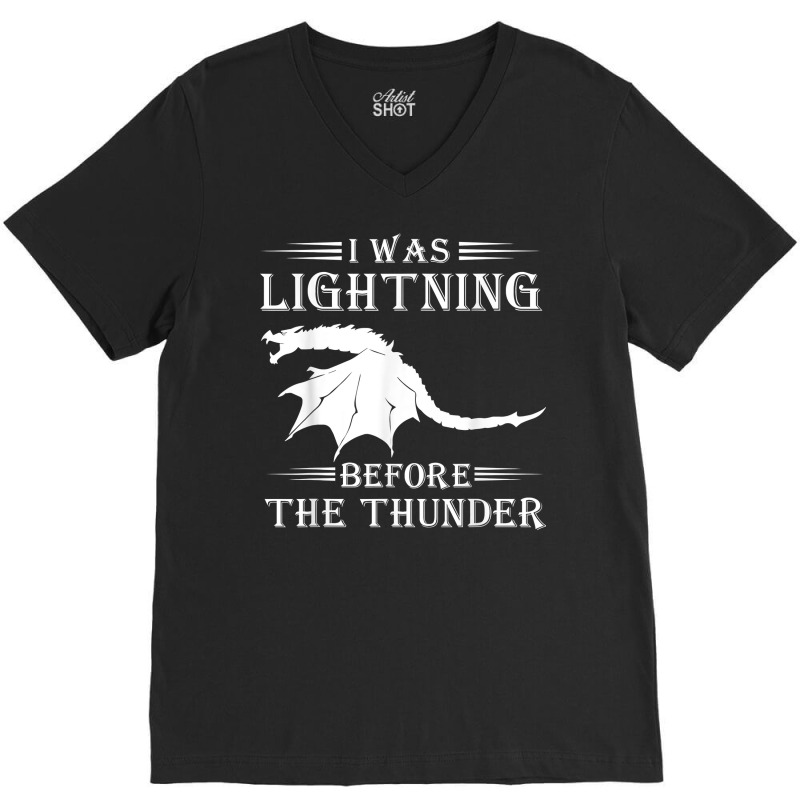 Thunder Dragon Birthday Gift T Shirt V-neck Tee | Artistshot