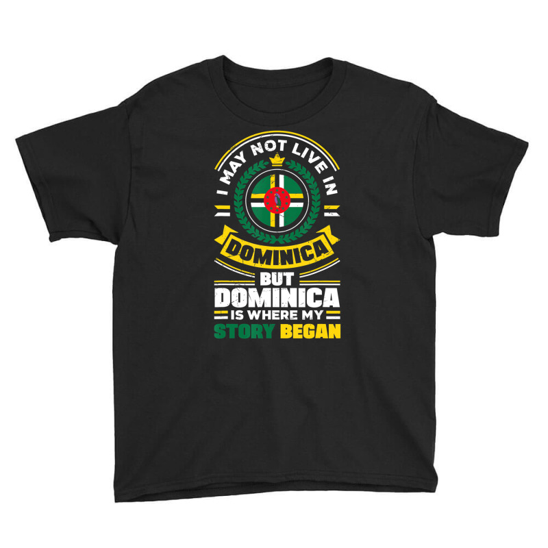 Dominica Dominican Dominica Flag Quote T Shirt Youth Tee by bonne | Artistshot