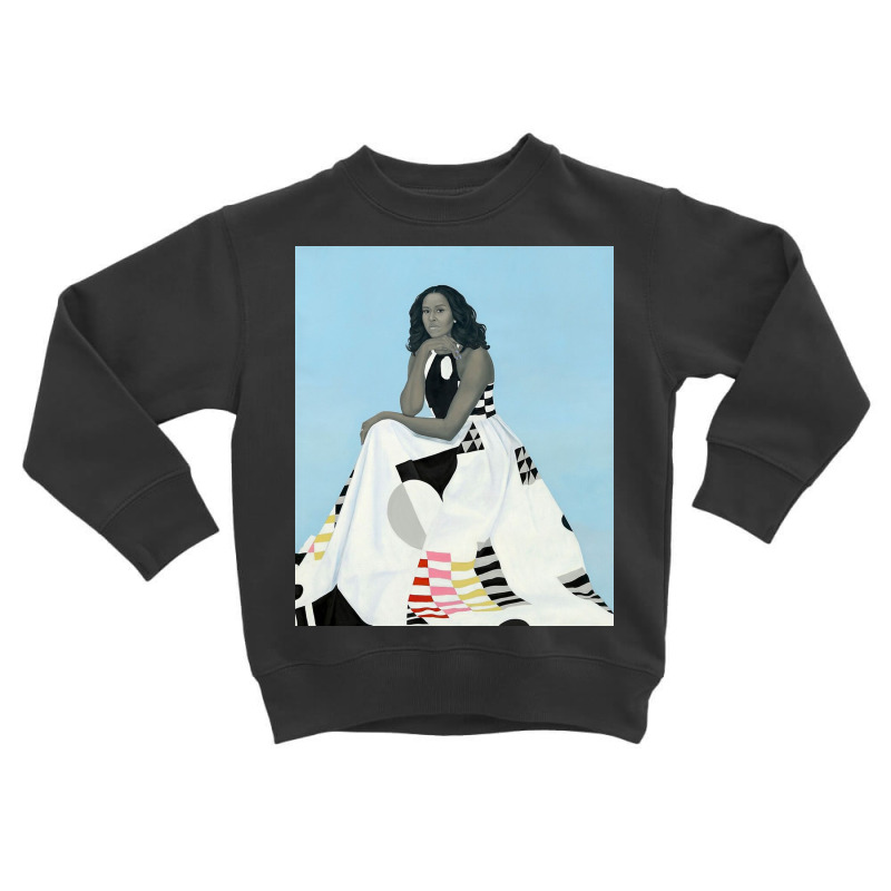 Michelle Obama Portrait For The National Gallery Toddler Sweatshirt by diablolala | Artistshot