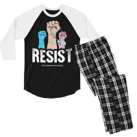 Resist! Stand Up For Trans Rights! Men's 3/4 Sleeve Pajama Set | Artistshot