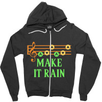 Make It Rain Song Of Storms  Awesome 90's Novelty Zipper Hoodie | Artistshot