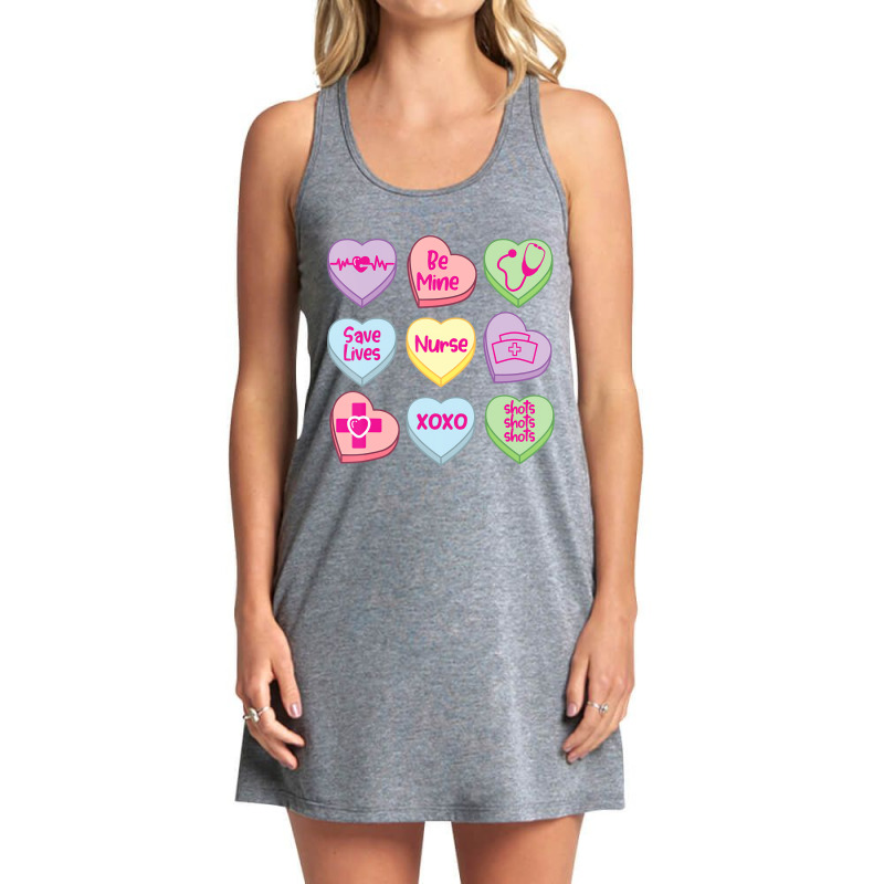 Nurse Conversation Hearts Valentine Day T Shirt Tank Dress by imelde | Artistshot