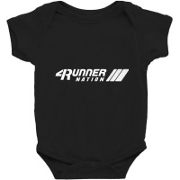 4runner Nation Text With Topo Map Stripes Premium Baby Bodysuit | Artistshot