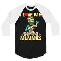 I Love My Mummies! Funny Halloween Gift For Lgbtq 3/4 Sleeve Shirt | Artistshot