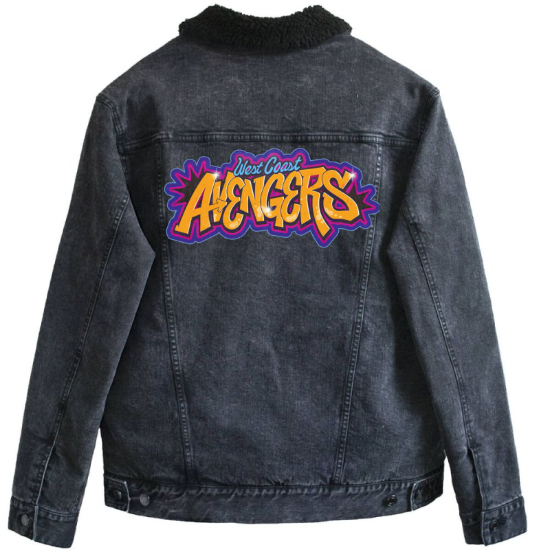 Best Coast Avengers Unisex Sherpa-Lined Denim Jacket by gemasteksl | Artistshot