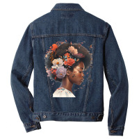 Flowers Butterflies Humming Birds Natural Black Wo Men Denim Jacket | Artistshot