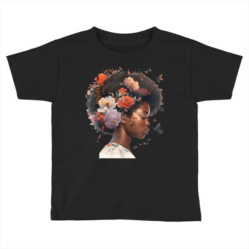 Flowers Butterflies Humming Birds Natural Black Wo Toddler T-shirt | Artistshot