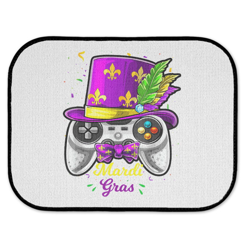 Mardi Gras Video Game Controller Jester Mask Costu Rear Car Mat | Artistshot