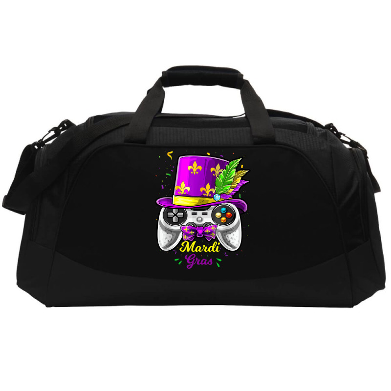 Mardi Gras Video Game Controller Jester Mask Costu Active Duffel | Artistshot