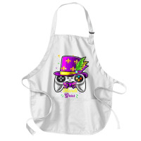 Mardi Gras Video Game Controller Jester Mask Costu Medium-length Apron | Artistshot