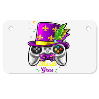 Mardi Gras Video Game Controller Jester Mask Costu Motorcycle License Plate | Artistshot