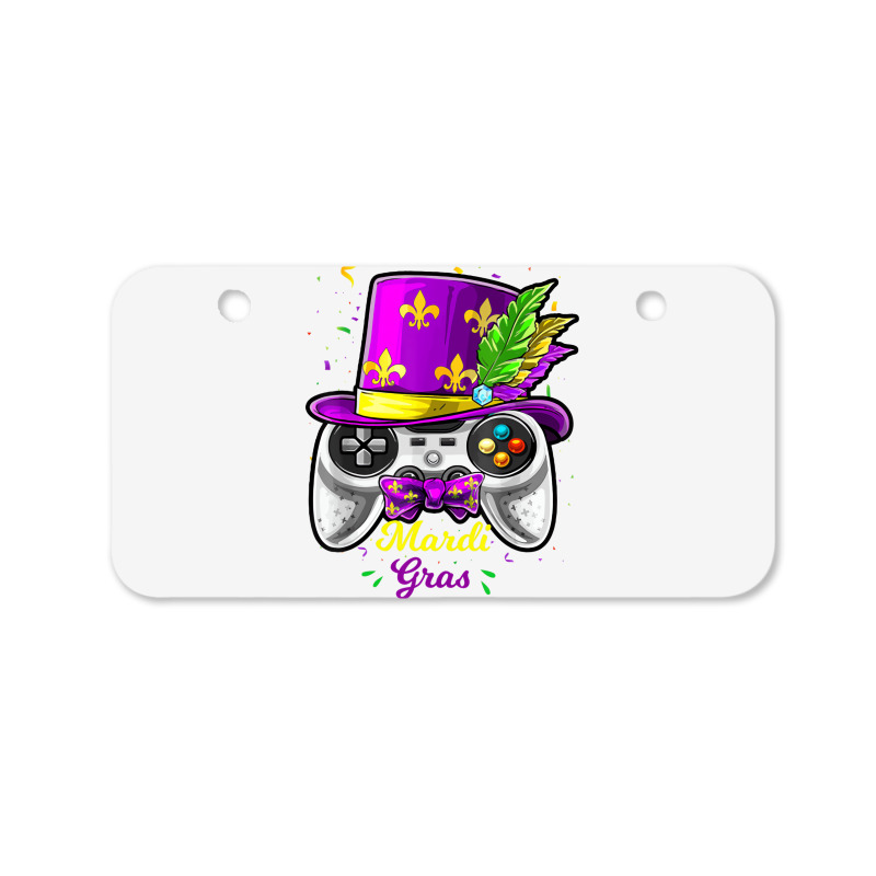 Mardi Gras Video Game Controller Jester Mask Costu Bicycle License Plate | Artistshot