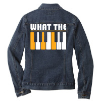 What The F Piano Chord Progression Music Note T Sh Ladies Denim Jacket | Artistshot