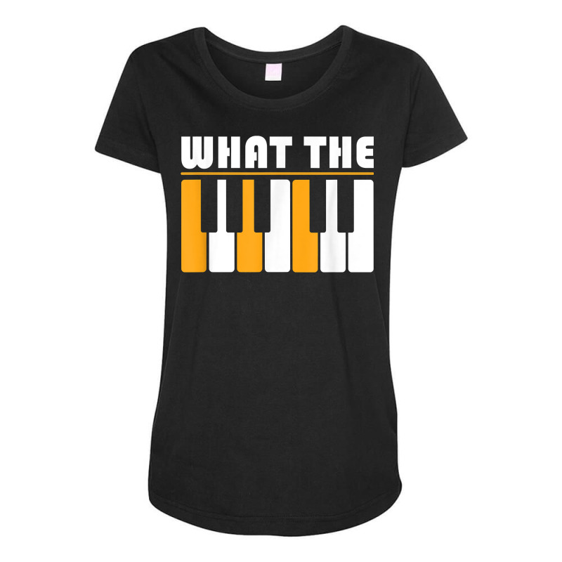 What The F Piano Chord Progression Music Note T Sh Maternity Scoop Neck T-shirt by byrneo | Artistshot