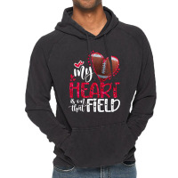 My Heart Is On That Field American Football Valent Vintage Hoodie | Artistshot