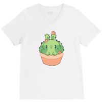 Rabbit Cactus V-neck Tee | Artistshot