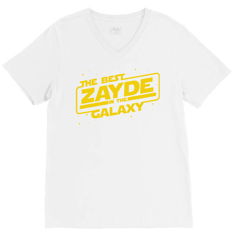 Best Zayde In The Galaxy! Hebrew Jewish Grandfathe V-Neck Tee by gemasteksl | Artistshot