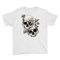 Skull Morel Mushrooms Mycologist Goth Mushroom Art Youth Tee | Artistshot