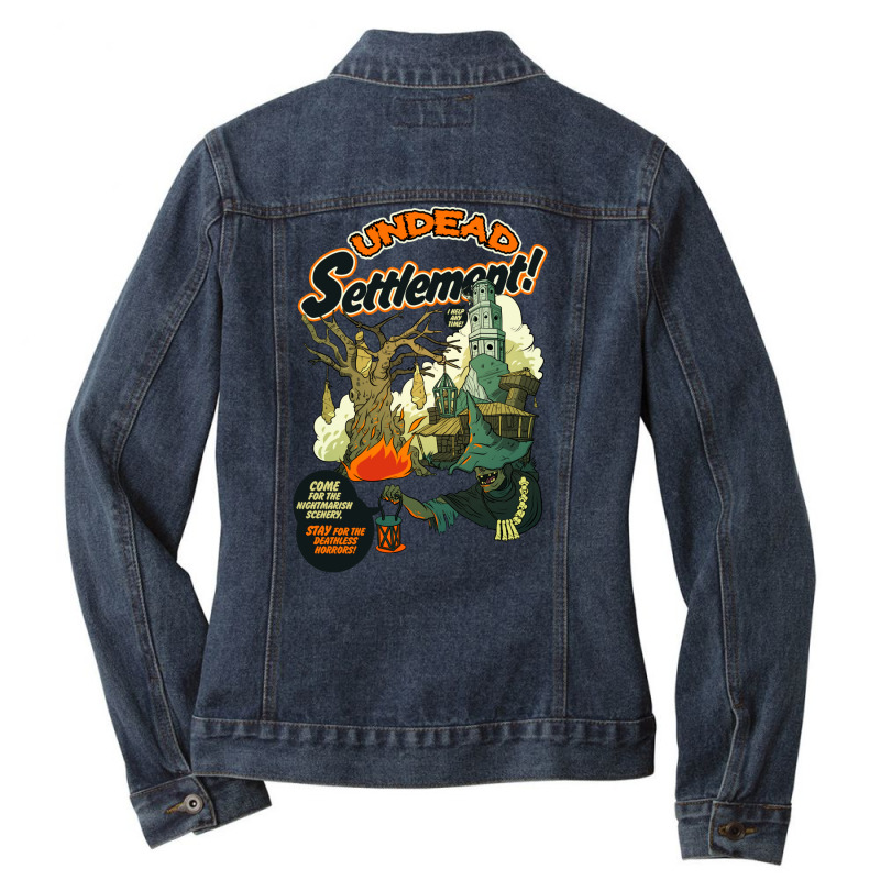 Undead Settlement Ladies Denim Jacket by duynmaruxag | Artistshot