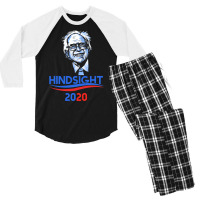 Hindsight Is 2020   Bernie For President 2 Men's 3/4 Sleeve Pajama Set | Artistshot