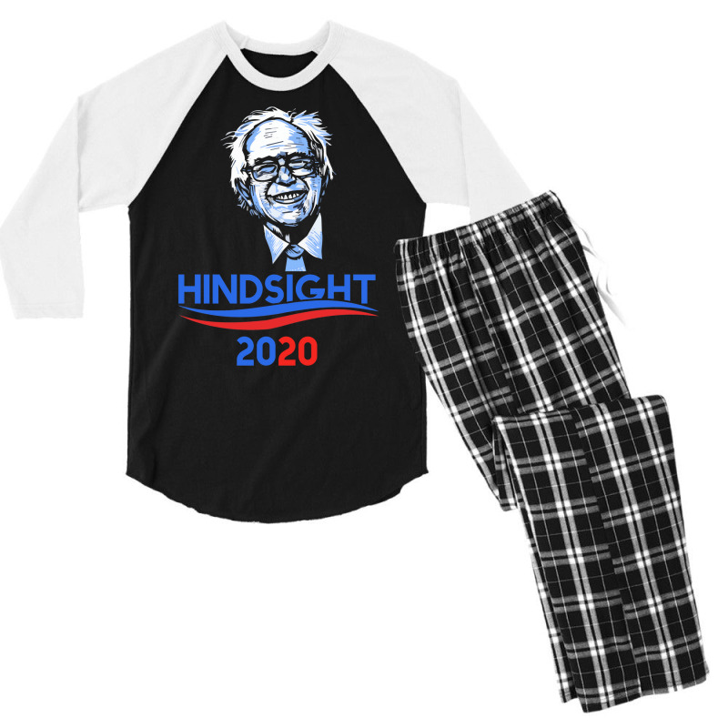 Hindsight Is 2020   Bernie For President 2 Men's 3/4 Sleeve Pajama Set by nduulimohlao0 | Artistshot