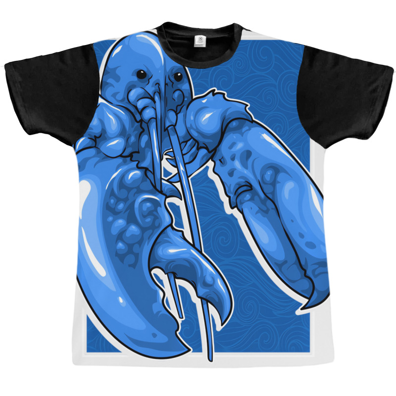 Funny Jumpscare Lobster Meme Blue Crustacean Pullo Graphic T-shirt | Artistshot