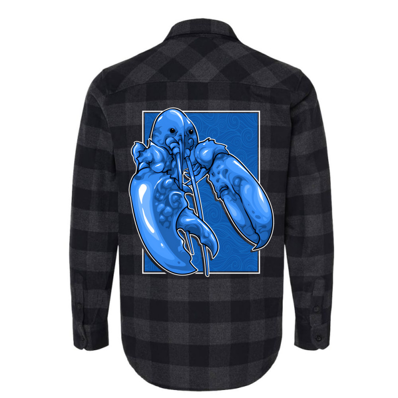 Funny Jumpscare Lobster Meme Blue Crustacean Pullo Flannel Shirt | Artistshot