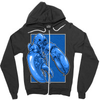 Funny Jumpscare Lobster Meme Blue Crustacean Pullo Zipper Hoodie | Artistshot