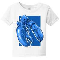 Funny Jumpscare Lobster Meme Blue Crustacean Pullo Baby Tee | Artistshot