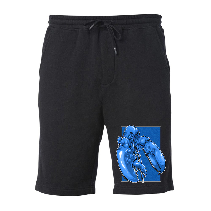 Funny Jumpscare Lobster Meme Blue Crustacean Pullo Fleece Short | Artistshot