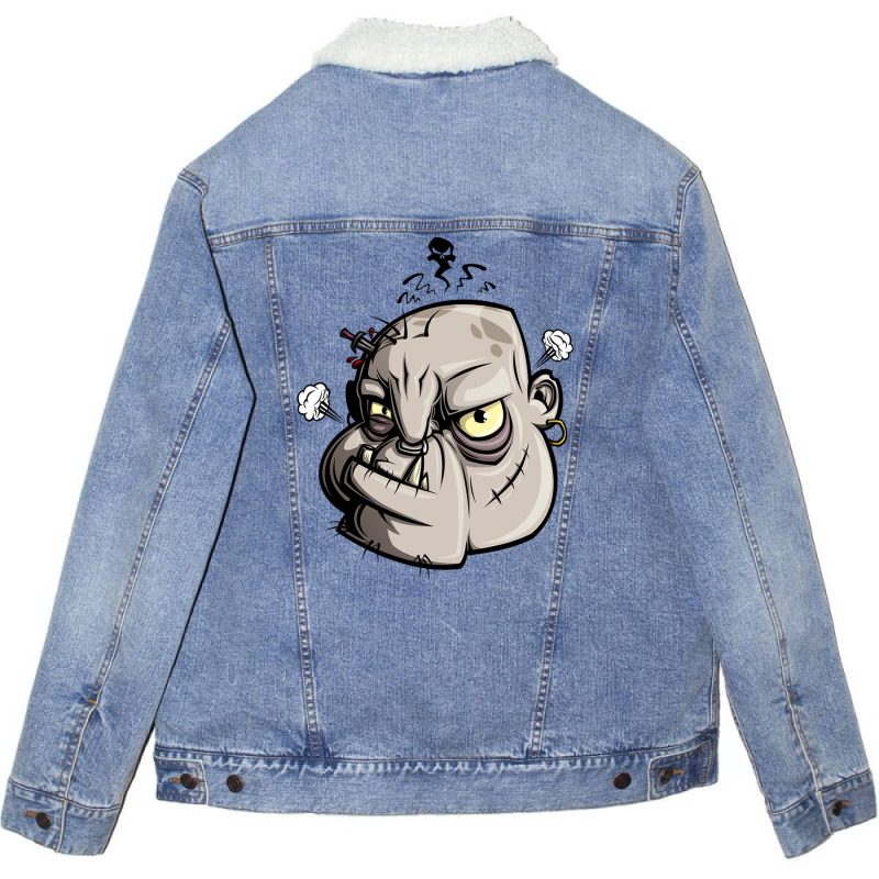 Angry Ogre. Unisex Sherpa-Lined Denim Jacket by Denz. | Artistshot