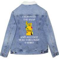 I Survived The Snap Unisex Sherpa-lined Denim Jacket | Artistshot