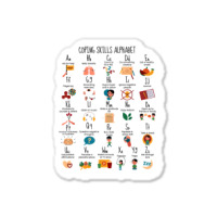 Coping Skills Alphabet School Counselor Mental Hea Sticker | Artistshot