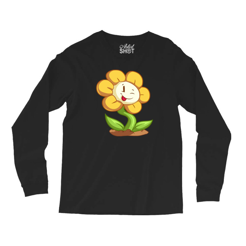 Undertale Smiling Flowey Long Sleeve Shirts | Artistshot