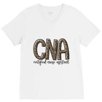 Funny Leopard Cna Happy Certified Nurse Assistant V-neck Tee | Artistshot